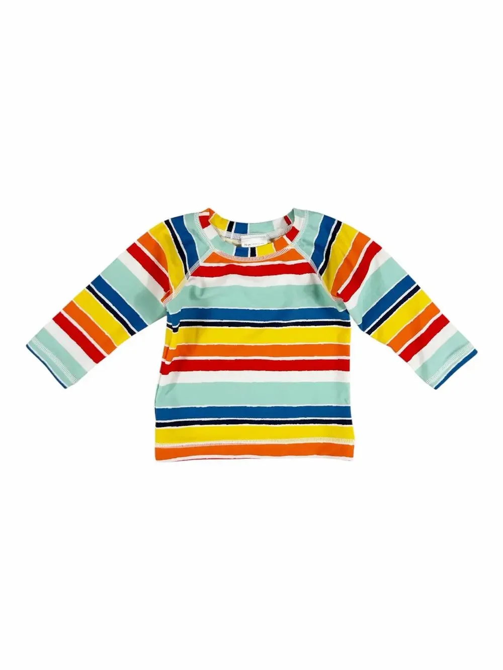 Hanna Andersson Rainbow Stripe Rash Guard Size 6–12 Months Swim